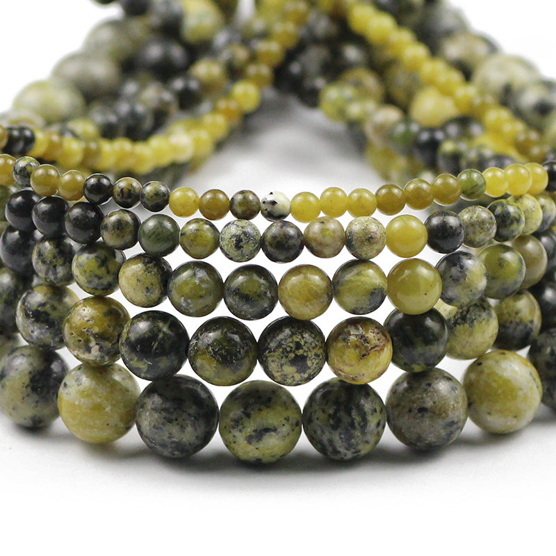 Perles de pierre turquoise jaune 4-12 mm