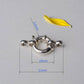 Federring aus 925er Sterlingsilber, nautischer Verschluss mit beweglichem Ring, 10 mm