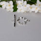 Solid 925 Sterling Silver Flower Toggle Clasp for Jewelry (1pc)