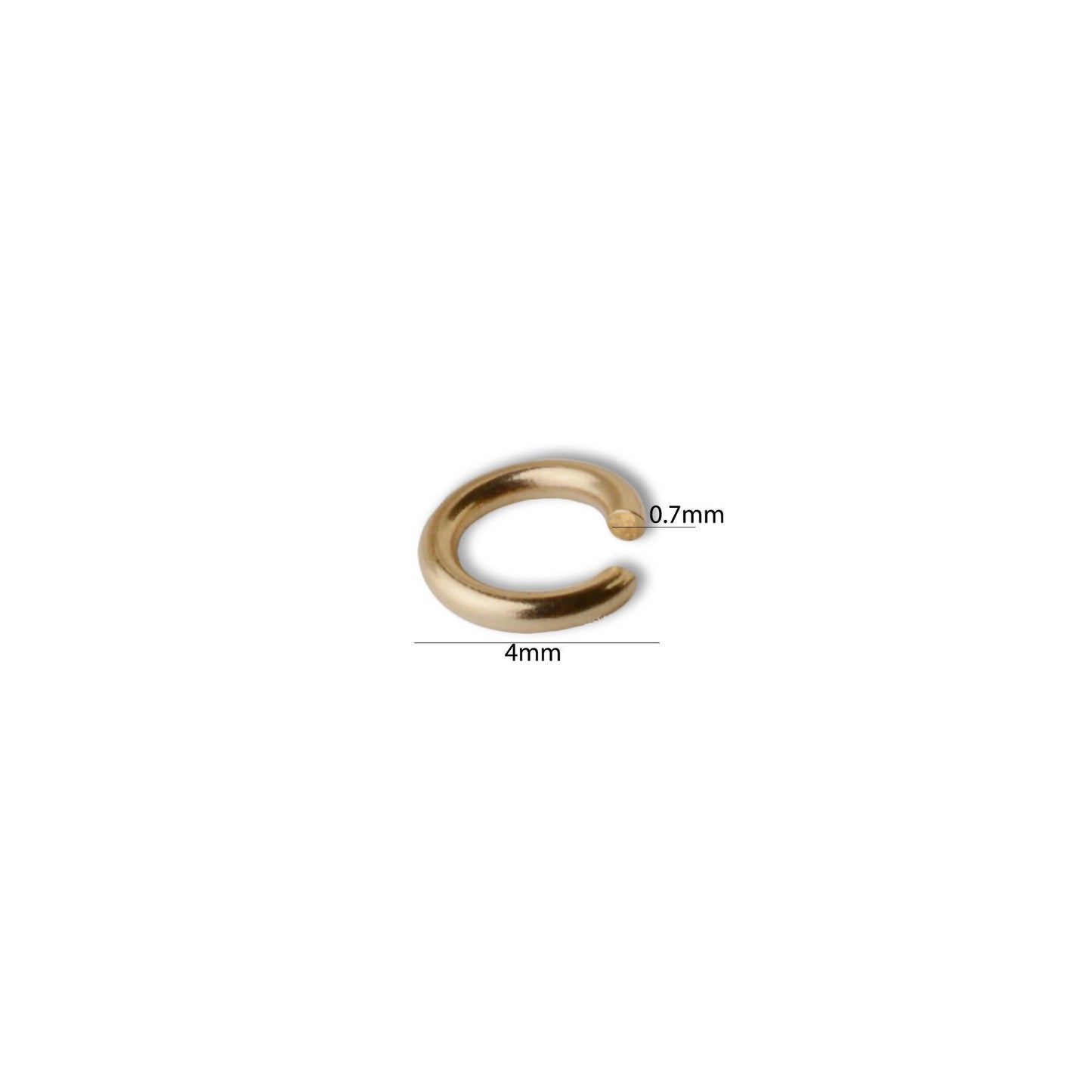 Gold jump ring 18k Karat, white gold or rose gold