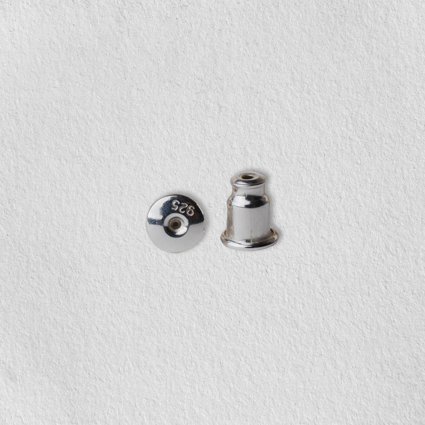 tube earring back, 925 sterling silver friction back stopper for stud earrings