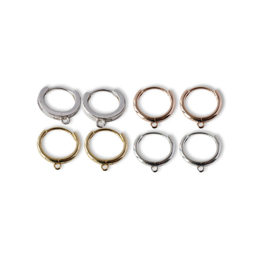 LeverBack Earring Hooks - 18K Gold Plated or Sterling silver with Open Jump Ring Snap Hook - High Quality Earring Findings and Components