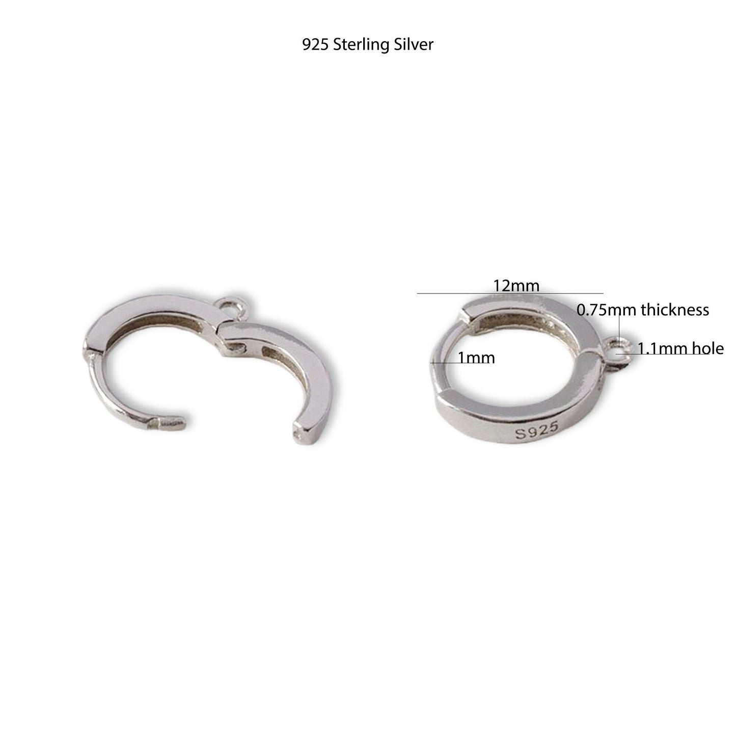 LeverBack Earring Hooks - 18K Gold Plated or Sterling silver with Open Jump Ring Snap Hook - High Quality Earring Findings and Components