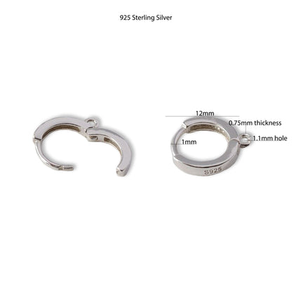 LeverBack Earring Hooks - 18K Gold Plated or Sterling silver with Open Jump Ring Snap Hook - High Quality Earring Findings and Components