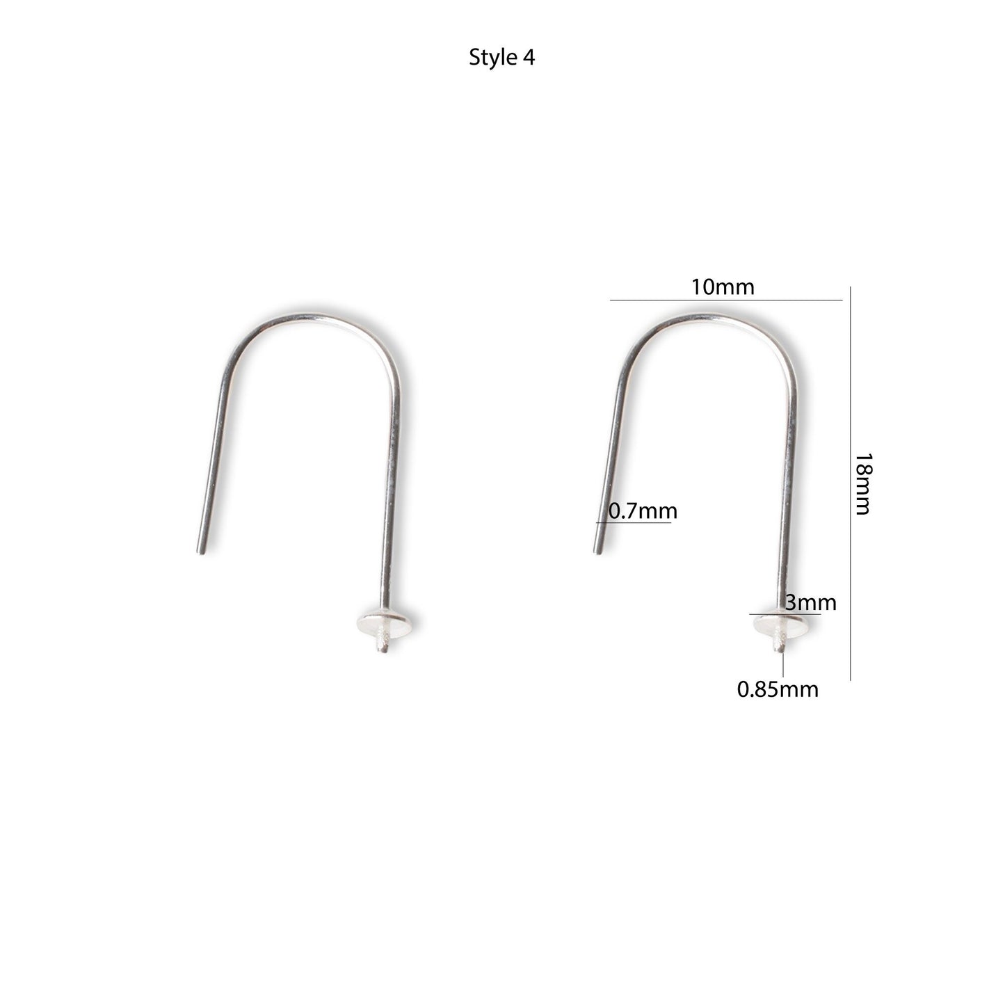 Ear Wires, Earring Hooks for Jewelry Making - Sterling Silver - Hypoallergenic Large Hooks With Bead Caps, Stopper Bead and Other 5 style