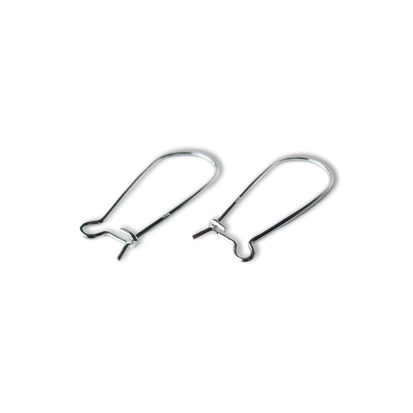 Dangle Earrings Wire Hook - 925 Sterling Silver Kidney Shaped hoop - Hypoallergenic Arch Earring Connector