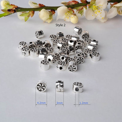 925 sterling silver charm bead - Five-pointed star, Pentagon, Flower, Heart Thai Spacer Loose Beads