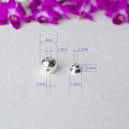 Exquisite Solid 925 Sterling Silver Bead with Triple Holes and elegant Bead Cap for DIY Jewelry