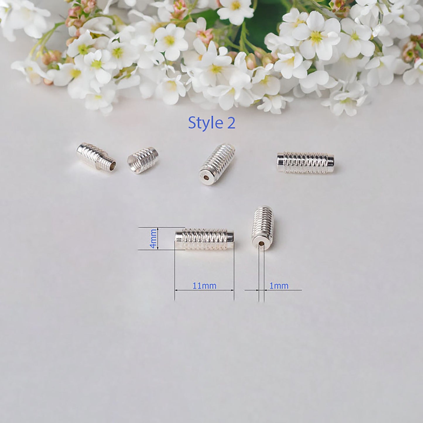 925 Sterling Silver Screw Barrel clasp, for Necklace / Bracelet Jewelry diy Components