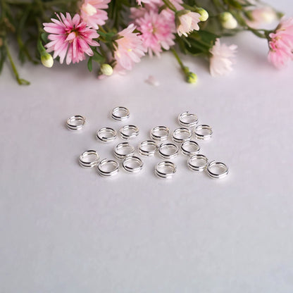 925 Sterling Silver split jump rings, diy jewelry findings