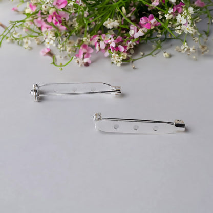 Needle Lapel Stick in 925 Sterling Silver, Handmade DIY Blank Stick Pins, Brooch Safety Closure, Craft Supplies