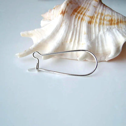 Dangle Earrings Wire Hook - 925 Sterling Silver Kidney Shaped hoop - Hypoallergenic Arch Earring Connector