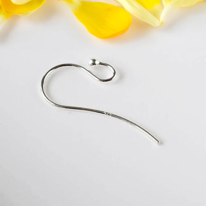 French Hooks Earring Wires 925 Sterling Silver Earring Hooks Wholesale Earring Findings 7mm Earring Hooks Hypoallergenic Ear Wires Ball End
