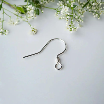 Earring Hooks 925 Sterling Silver Earring Wires Hook with Coil and Open Loop DIY Jewelry Making Gift for Her Hypoallergenic Earring Findings