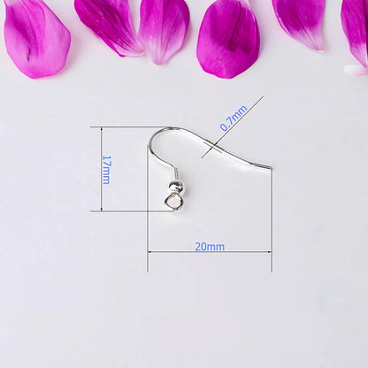 Earring Hooks 925 sterling silver Earring Wires with Coil and 3 mm Ball Beads DIY Gift for Her Wholesale Jewelry Making Supplies Components