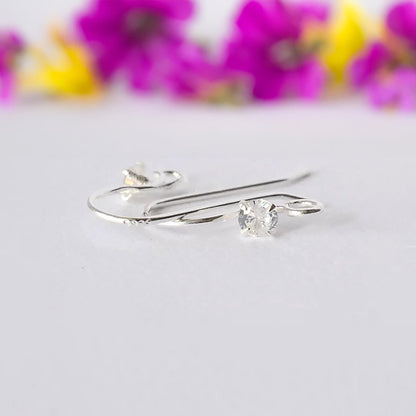 CZ French Hook 925 Sterling Silver Earring Wires Findings Jewelry Making DIY Gift for Her Hypoallergenic Earring Supplies Ear Wires