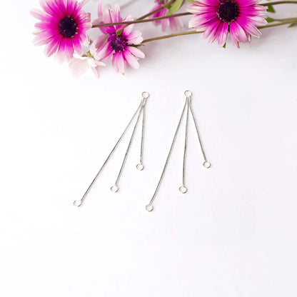 Sterling Silver Earring Findings: Components for DIY Link Earring, 3-Strand Tassel, and Thread Earring Making