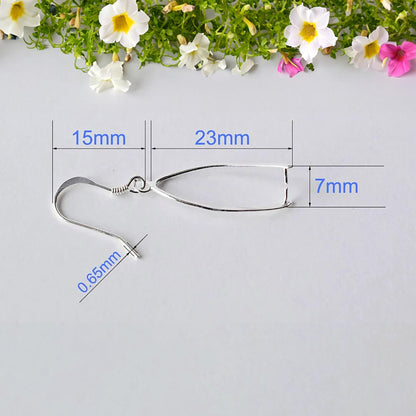 Fish Hook Ear Wires 925 Sterling Silver French Hooks Pinch Bails Jewelry Making Gift for Her DIY Supplies Earring Findings Hypoallergenic