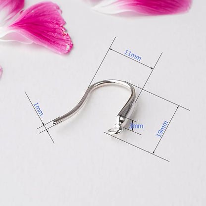 Earring Hooks 925 Sterling Silver Fish Hook Ear Wires Jewelry Making DIY Gift for Her Hypoallergenic Earring Findings Wholesale Supplies