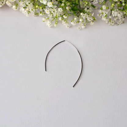 925 Sterling Silver Earring Hooks, DIY Pearl Ear Wire, Hypoallergenic Jewelry Findings, Solid V Shape Connectors, Wholesale Making Supplies