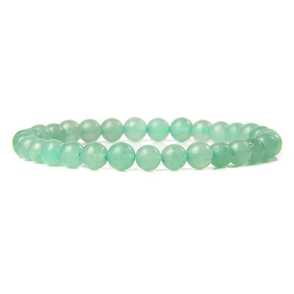 Bracelet extensible avec pierres précieuses d'aventurine verte, 4-12 mm