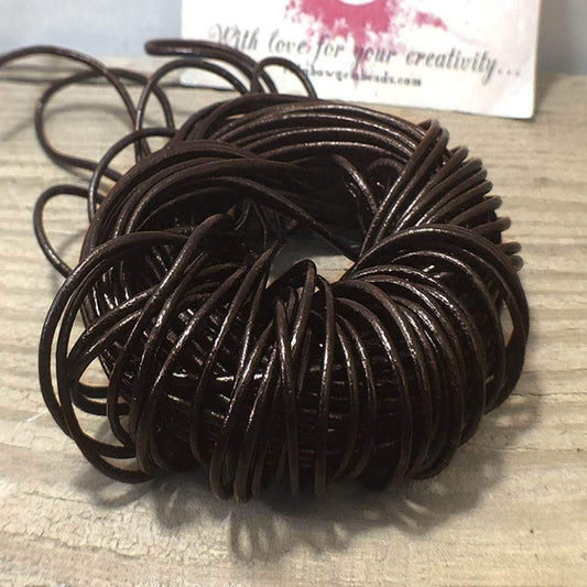 10/100 meters Brown Genuine Leather Cord (Thread, wire) 