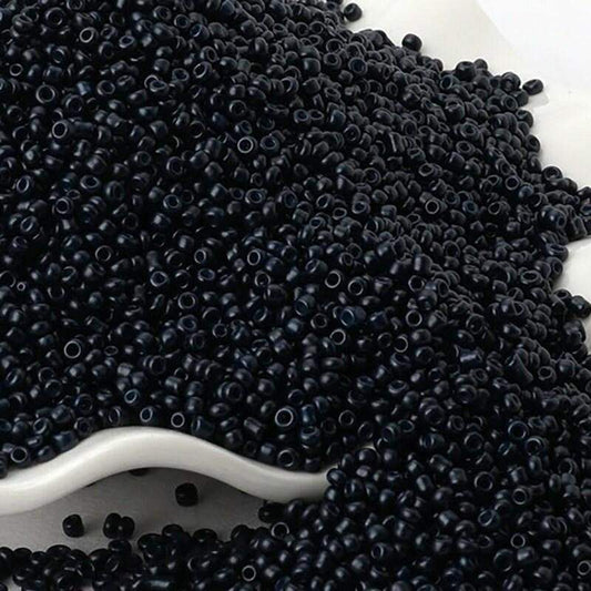 2mm Black (dark blue) Miyuki Delica seed beads, small glass Austria  round beads, 1000pcs 