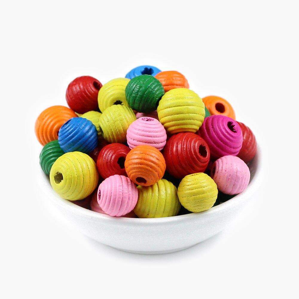 30pcs Beehive Wooden Beads, large hole Eco-Friendly Mixed beads Thread For Jewelry Making fprCrafts Kids Toys 16/12mm 