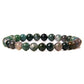 Indian agate gemstone stretch bracelet, 4-12mm