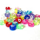 7mm Candy Flat Round Alphabet Beads, Transparent Clear Acrylic Colors Beads, Letter Beads, Colorful Beads, Kids Beads 
