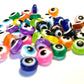 8mm Round Flat Hamsa Evil Eye Beads, Stripe Resine Evil Eye Beads, God's Eye, Resin Beads, Blue, Green, Red, mixed, Purple 