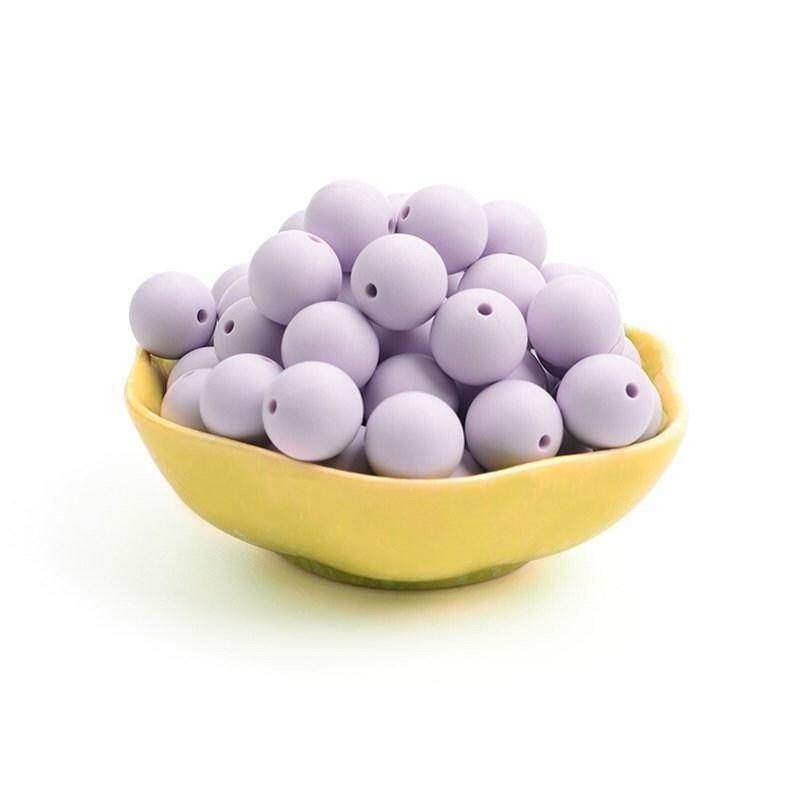 9 12 15 19mm light Lavender purple Silicone Beads, BPA Safe Round Silicone Food Grade Beads For DIY jewelry making 