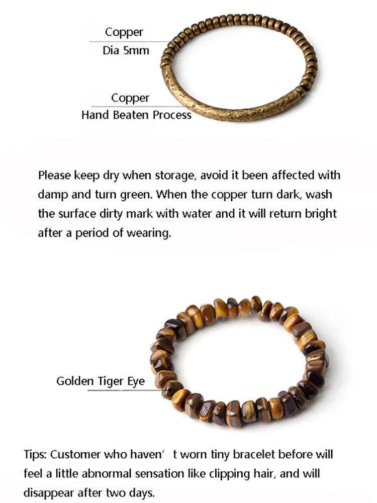 Wealth and Prosperity - Citrine and Tiger's Eye Stretch Bracelet | Bless  and Soul