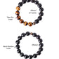 Golden Tiger-Eye Black Obsidian Beads Bracelet