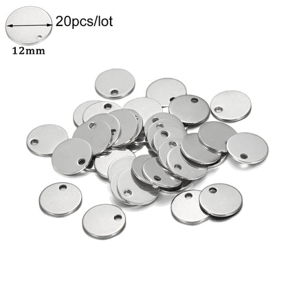 Stainless Steel Round Wrinkle Charms Pendant, 20-50pcs