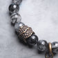 Black Rutilated Quartz Ebony Wood Beads Bracelet