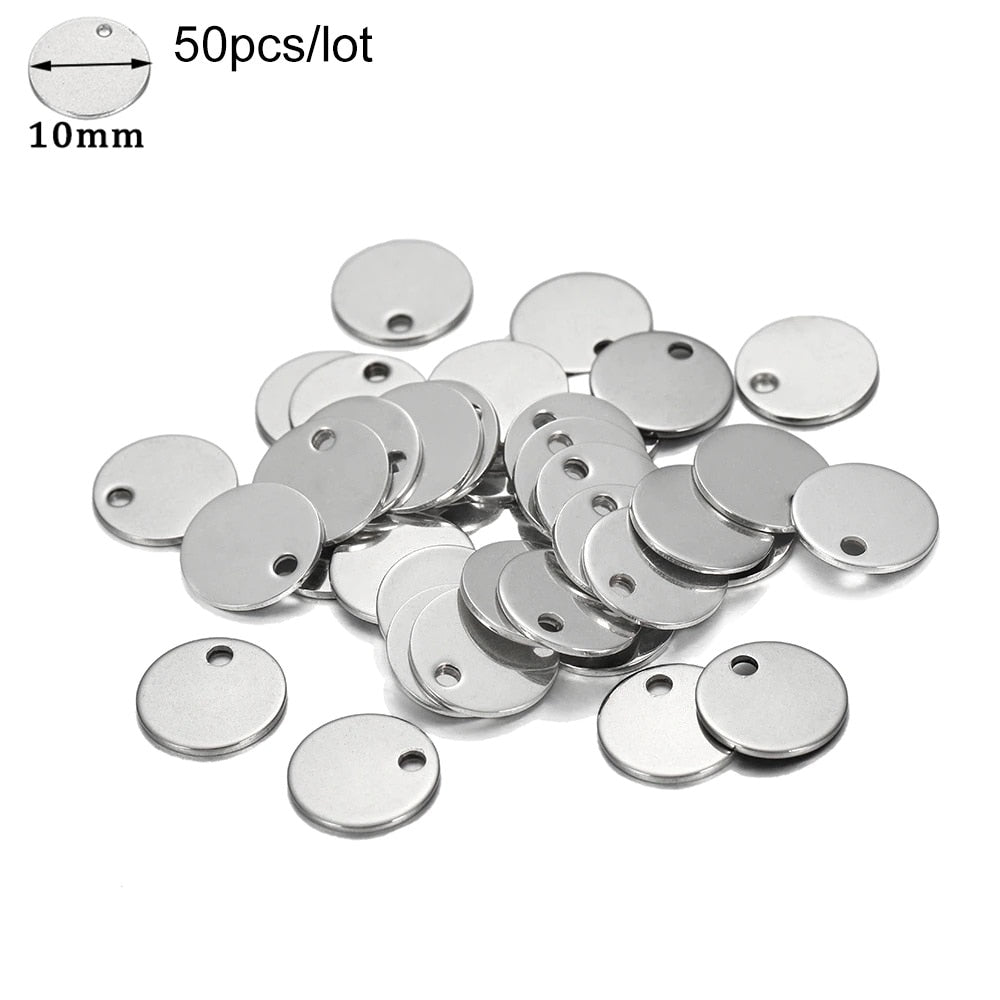 Stainless Steel Round Wrinkle Charms Pendant, 20-50pcs