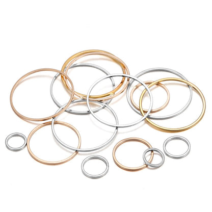 8-40mm Brass Closed Ring Earring Wires Hoops, 20-50pcs