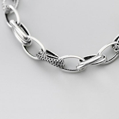 Geometric Oval Interlock Bracelet