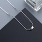 Irregular Square Silver Pendant Necklace