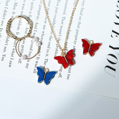 Colorful Resin Butterfly Pendant, 10pcs