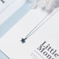 Retro Mini Blue Star Charms Pendant Necklace