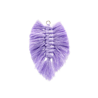 Braided Tassels Leaves Shape Pendant, 2-6 Pcs