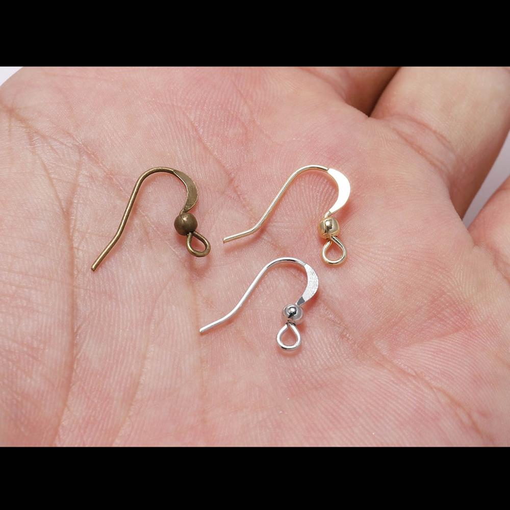 100Pcs - 19x18mm Earring Hooks Twist  Ear Hook