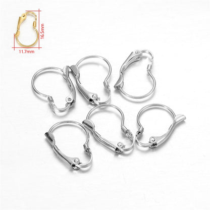 Gold Korean Earring Base in Stainless Steel, 20pcs