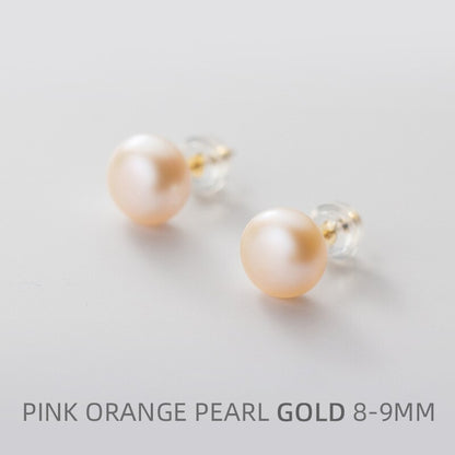 Multi-Color Natural Pearl Stud Earring