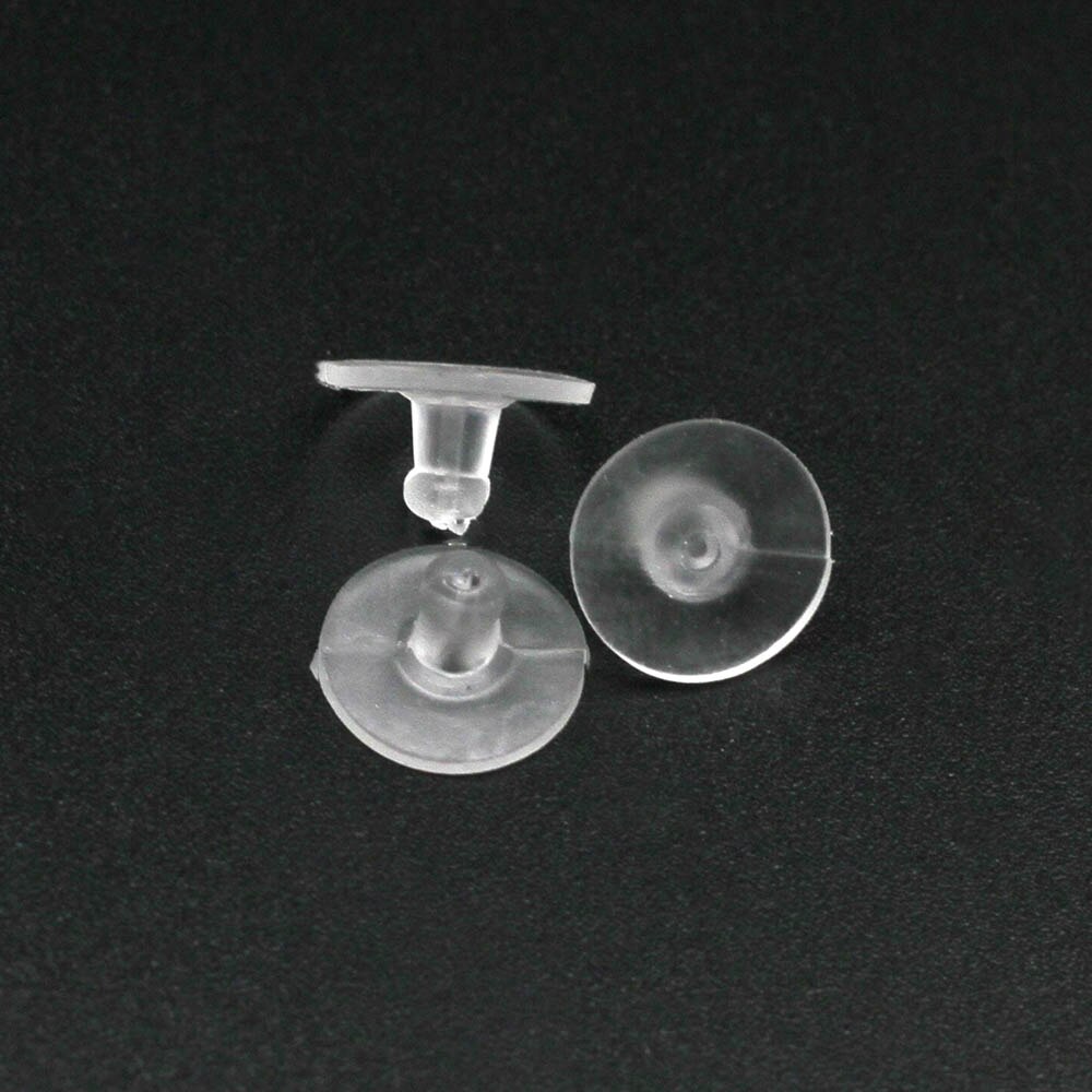 Silicone Rubber Earring Backs, 100Pcs