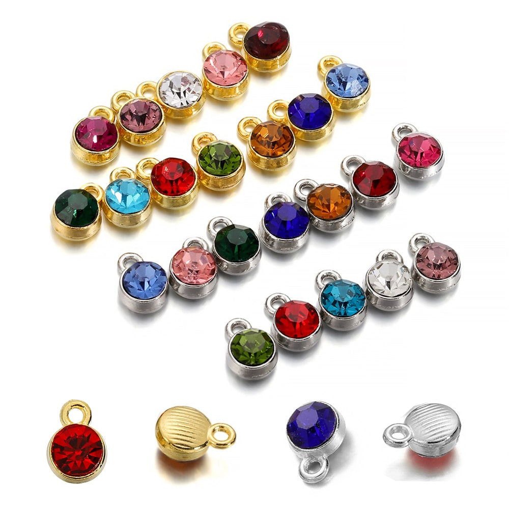 Colorful Crystal Birthstone Dangle Charms