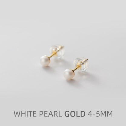 Multi-Color Natural Pearl Stud Earring