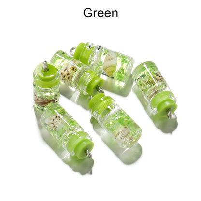 Conch Shell Ocean Drift Bottle Pendants, 10pcs